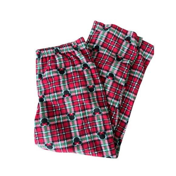Disney Women’s Christmas Fleece Minnie‎ Mouse Pajama Bottoms Size Large - Picture 2 of 7